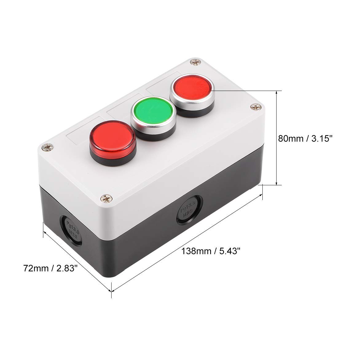 Amazon.co.jp: XYWHPGV 押しボタンスイッチボックスモーメンタリ
